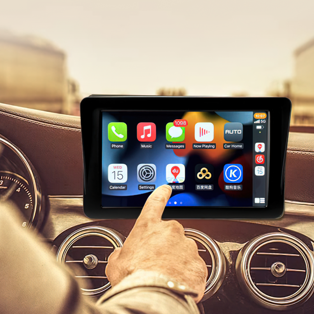 15322 Hicar หน้าจอ 7 นิ้ว หน้าจอcarplay +android auto เชื่อมต่อแบบไร้สายได้ รถรุ่นเก่าใช้ได้ทุกรุ่น